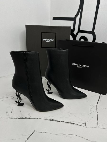 Чоботи на каблуку YSL 01029 фото