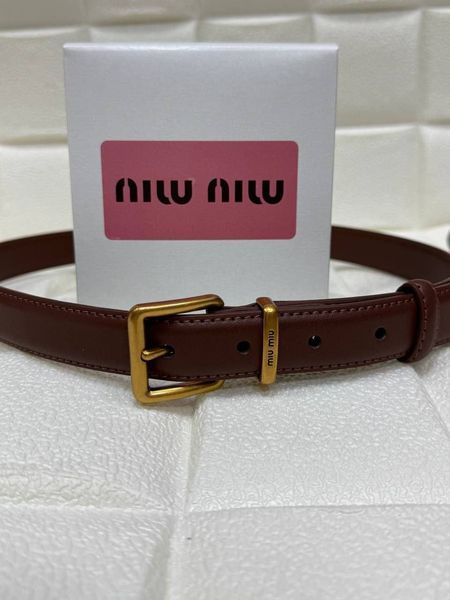 Ремінь Miu Miu 2,5 см 6615 фото