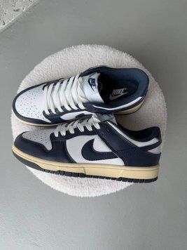 Кеди  Nike Dunk Low Vintage Navy 3860 фото